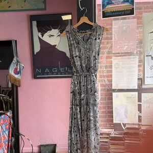 Tommy Hilfiger Black and White Paisley Maxi Dress